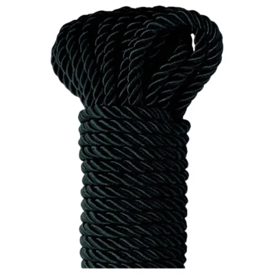 Fetish Silky Rope - shibari bondage lano (10 m, čierne)