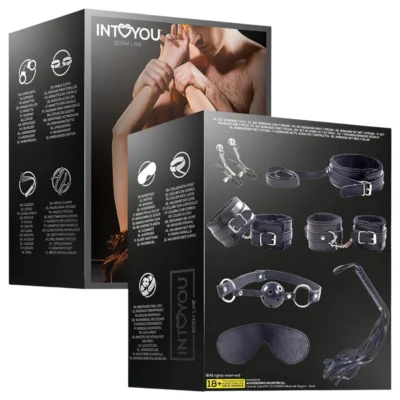 INTOYOU - BDSM sada pre začiatočníkov - 7 dielov - čierna